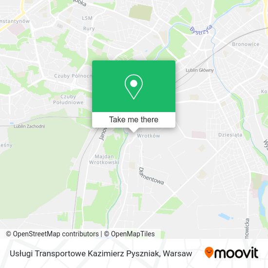 Usługi Transportowe Kazimierz Pyszniak map