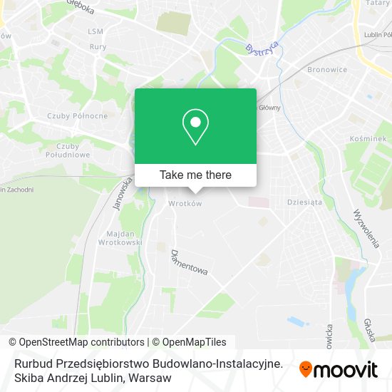 Rurbud Przedsiębiorstwo Budowlano-Instalacyjne. Skiba Andrzej Lublin map