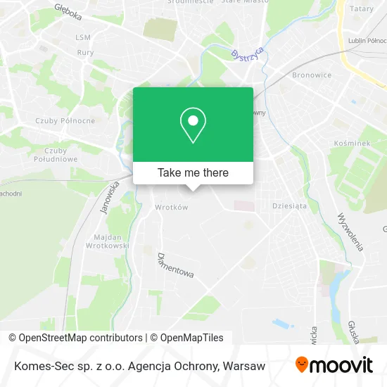 Карта Komes-Sec sp. z o.o. Agencja Ochrony
