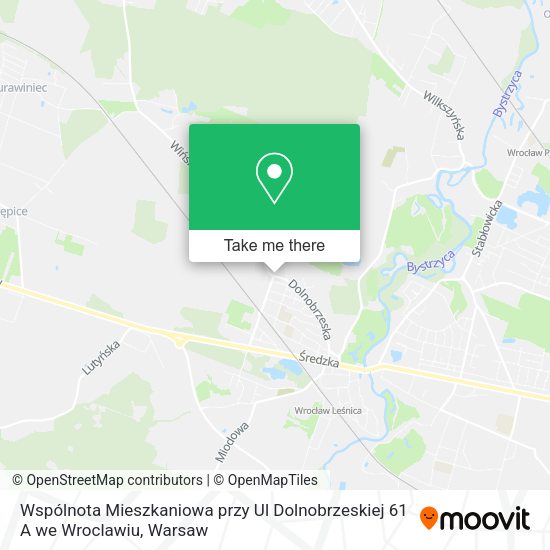 Wspólnota Mieszkaniowa przy Ul Dolnobrzeskiej 61 A we Wroclawiu map