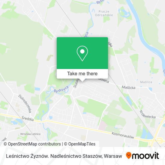 Карта Leśnictwo Żyznów. Nadleśnictwo Staszów