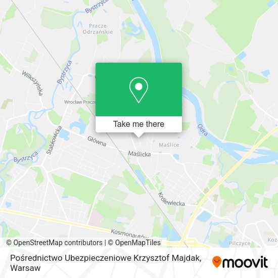 Pośrednictwo Ubezpieczeniowe Krzysztof Majdak map