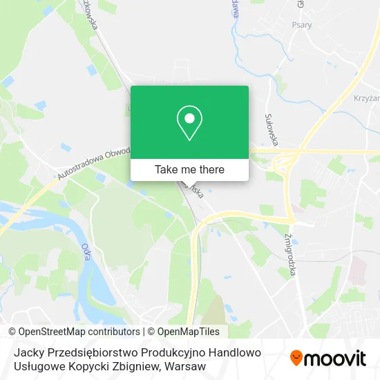 Jacky Przedsiębiorstwo Produkcyjno Handlowo Usługowe Kopycki Zbigniew map