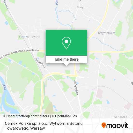 Cemex Polska sp. z o.o. Wytwórnia Betonu Towarowego map