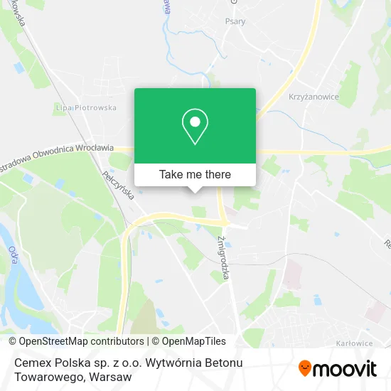 Карта Cemex Polska sp. z o.o. Wytwórnia Betonu Towarowego