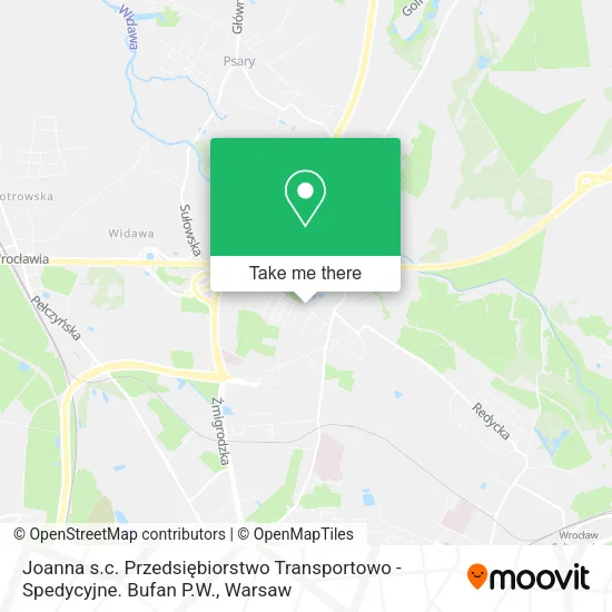 Joanna s.c. Przedsiębiorstwo Transportowo - Spedycyjne. Bufan P.W. map