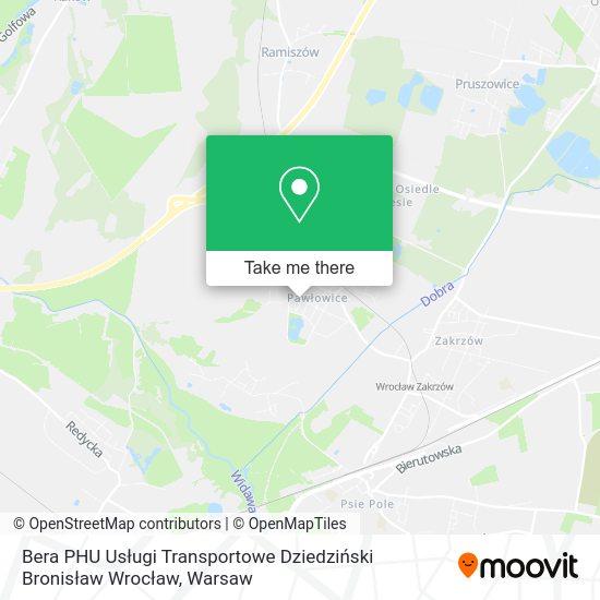 Bera PHU Usługi Transportowe Dziedziński Bronisław Wrocław map