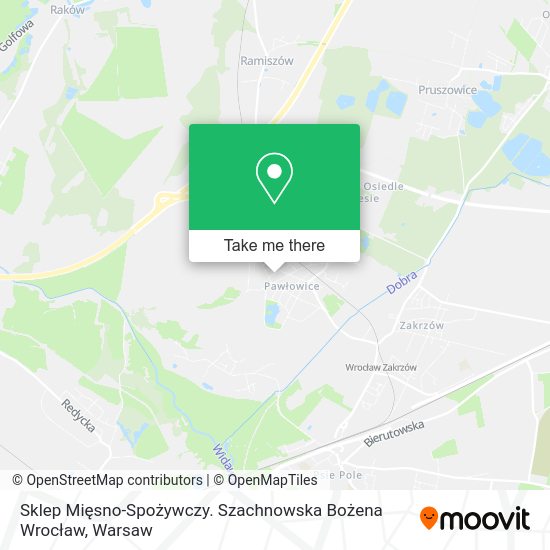 Карта Sklep Mięsno-Spożywczy. Szachnowska Bożena Wrocław