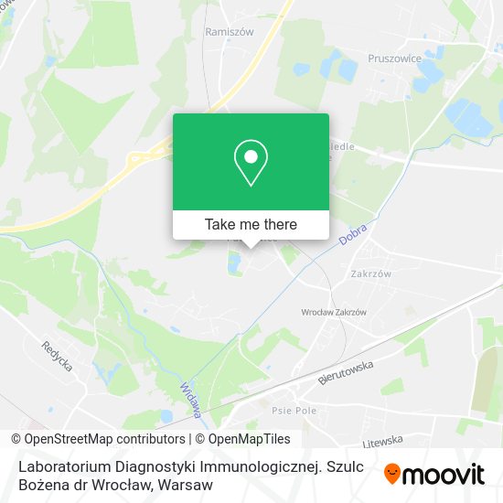 Laboratorium Diagnostyki Immunologicznej. Szulc Bożena dr Wrocław map