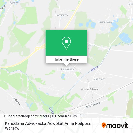 Kancelaria Adwokacka Adwokat Anna Podpora map