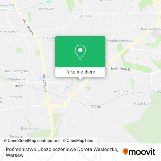 Pośrednictwo Ubezpieczeniowe Dorota Wasieczko map