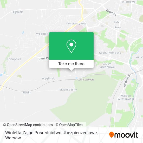 Wioletta Zając Pośrednictwo Ubezpieczeniowe map