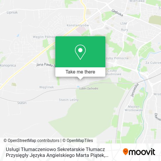 Usługi Tłumaczeniowo Sekretarskie Tłumacz Przysięgły Języka Angielskiego Marta Piątek map