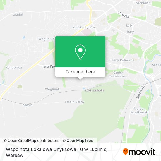 Wspólnota Lokalowa Onyksowa 10 w Lublinie map