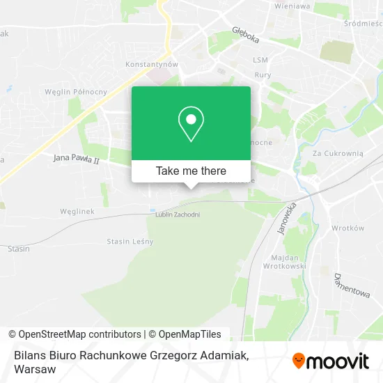 Карта Bilans Biuro Rachunkowe Grzegorz Adamiak
