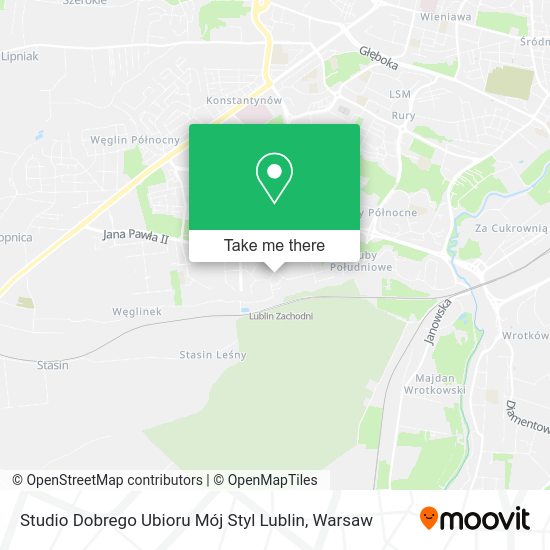 Studio Dobrego Ubioru Mój Styl Lublin map