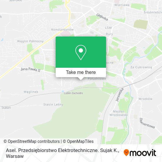 Asel. Przedsiębiorstwo Elektrotechniczne. Sujak K. map