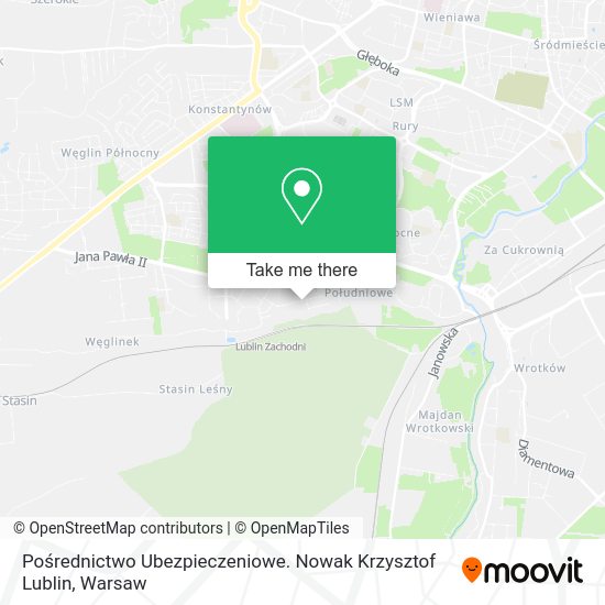 Pośrednictwo Ubezpieczeniowe. Nowak Krzysztof Lublin map