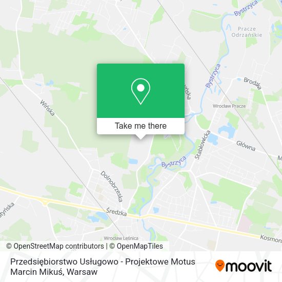 Przedsiębiorstwo Usługowo - Projektowe Motus Marcin Mikuś map