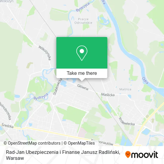 Карта Rad-Jan Ubezpieczenia i Finanse Janusz Radliński