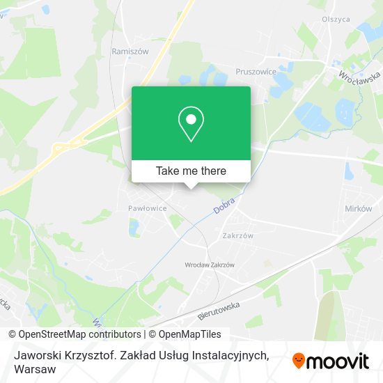 Jaworski Krzysztof. Zakład Usług Instalacyjnych map