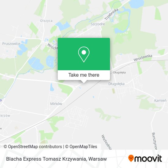 Blacha Express Tomasz Krzywania map