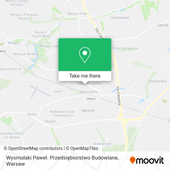 Wysmulski Paweł. Przedsiębiorstwo Budowlane map