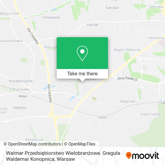 Walmar Przedsiębiorstwo Wielobranżowe. Greguła Waldemar Konopnica map