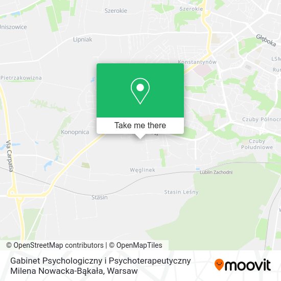 Gabinet Psychologiczny i Psychoterapeutyczny Milena Nowacka-Bąkała map