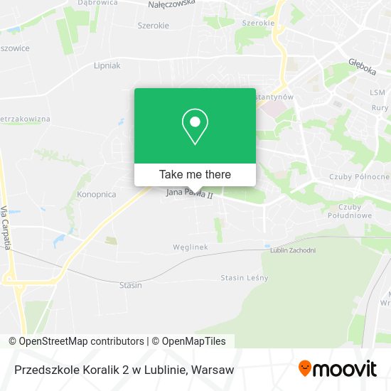 Przedszkole Koralik 2 w Lublinie map