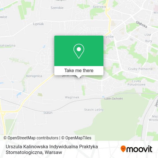 Urszula Kalinowska Indywidualna Praktyka Stomatologiczna map