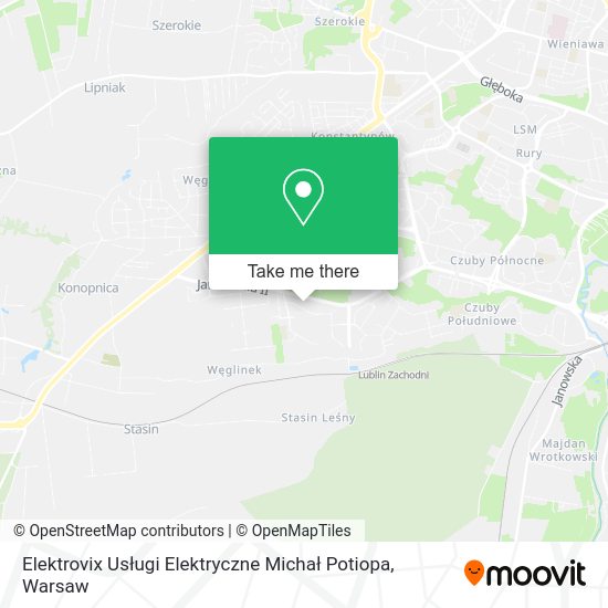 Elektrovix Usługi Elektryczne Michał Potiopa map