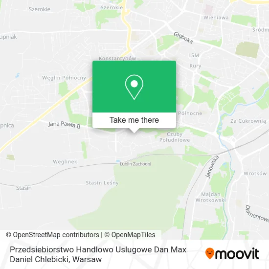 Карта Przedsiebiorstwo Handlowo Uslugowe Dan Max Daniel Chlebicki