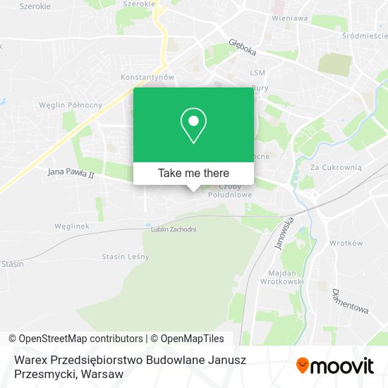 Warex Przedsiębiorstwo Budowlane Janusz Przesmycki map