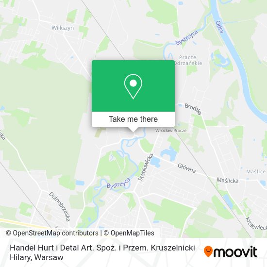 Handel Hurt i Detal Art. Spoż. i Przem. Kruszelnicki Hilary map