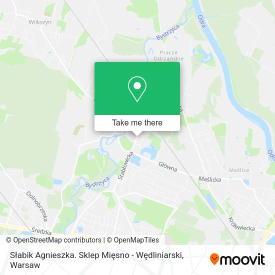 Słabik Agnieszka. Sklep Mięsno - Wędliniarski map