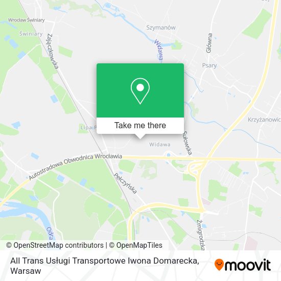 All Trans Usługi Transportowe Iwona Domarecka map