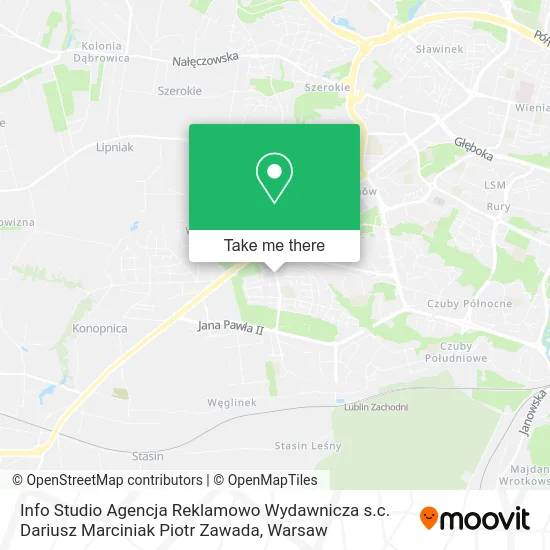 Info Studio Agencja Reklamowo Wydawnicza s.c. Dariusz Marciniak Piotr Zawada map