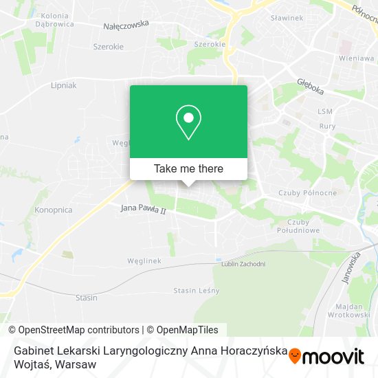 Gabinet Lekarski Laryngologiczny Anna Horaczyńska Wojtaś map