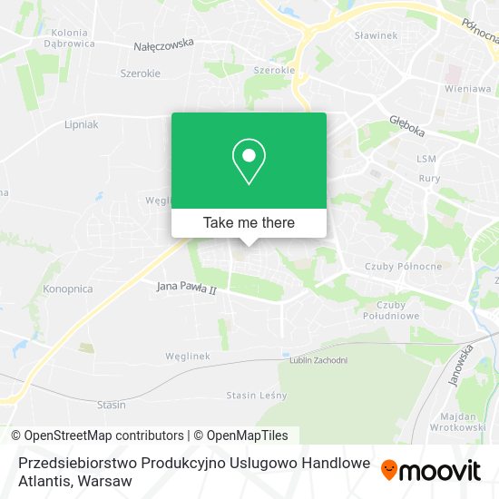 Przedsiebiorstwo Produkcyjno Uslugowo Handlowe Atlantis map