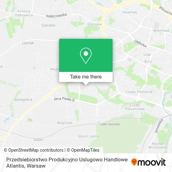 Карта Przedsiebiorstwo Produkcyjno Uslugowo Handlowe Atlantis
