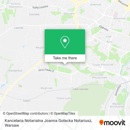 Kancelaria Notarialna Joanna Gołacka Notariusz map