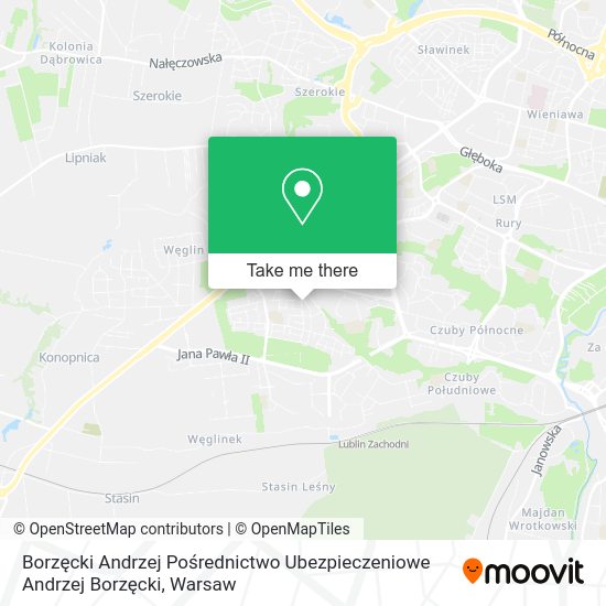 Borzęcki Andrzej Pośrednictwo Ubezpieczeniowe Andrzej Borzęcki map