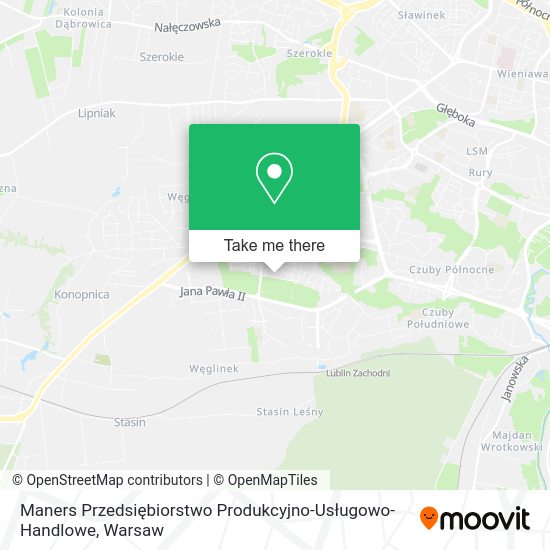 Maners Przedsiębiorstwo Produkcyjno-Usługowo-Handlowe map