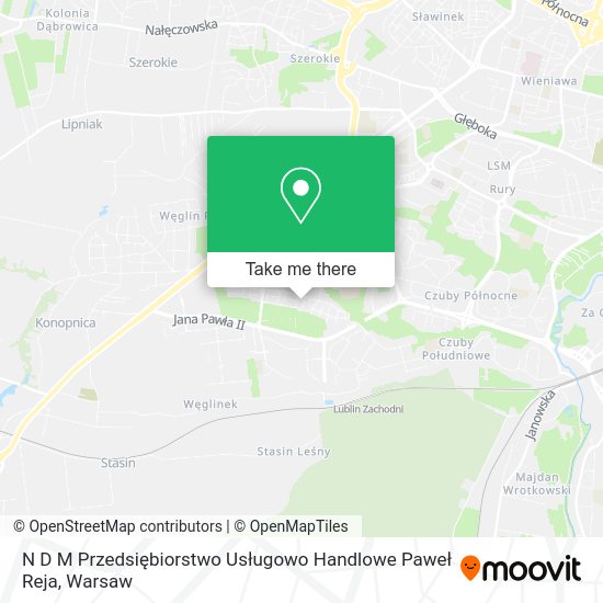 N D M Przedsiębiorstwo Usługowo Handlowe Paweł Reja map