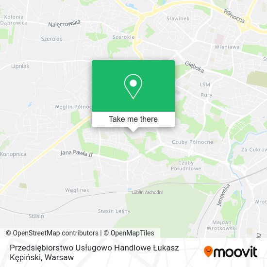 Przedsiębiorstwo Usługowo Handlowe Łukasz Kępiński map