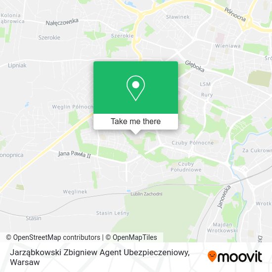 Jarząbkowski Zbigniew Agent Ubezpieczeniowy map