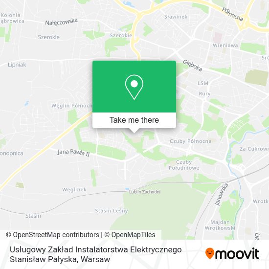 Usługowy Zakład Instalatorstwa Elektrycznego Stanisław Pałyska map