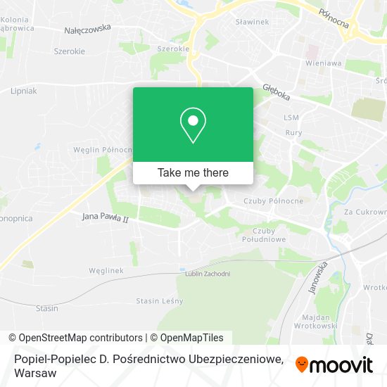 Popiel-Popielec D. Pośrednictwo Ubezpieczeniowe map