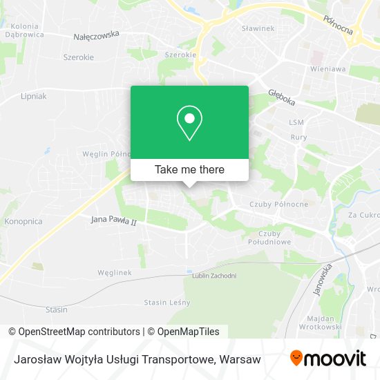 Jarosław Wojtyła Usługi Transportowe map